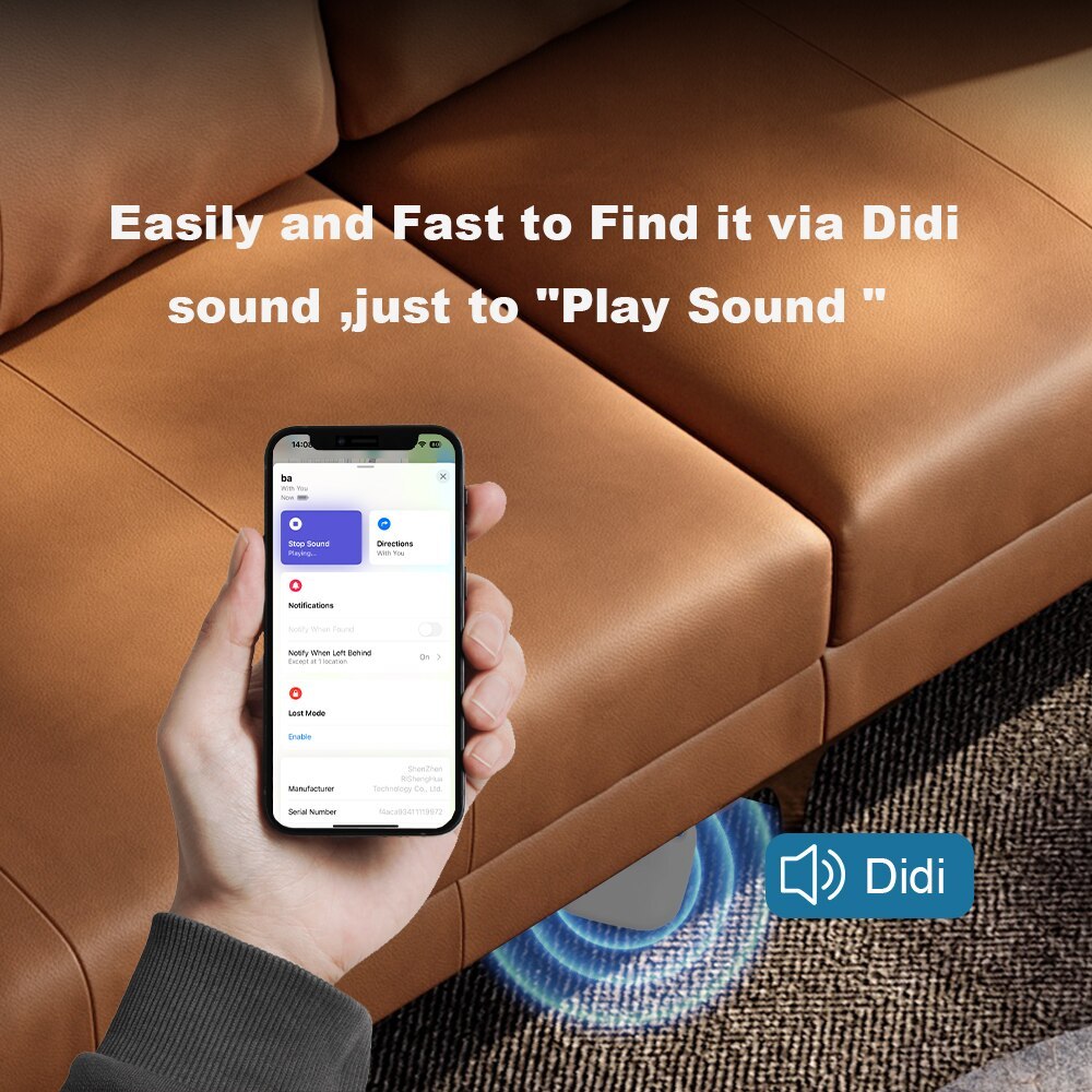 "Bluetooth GPS Tracker – Vind je Sleutels, Fiets, Portemonnee & Meer met 'Find My' App | iTag MFI Compatibel"